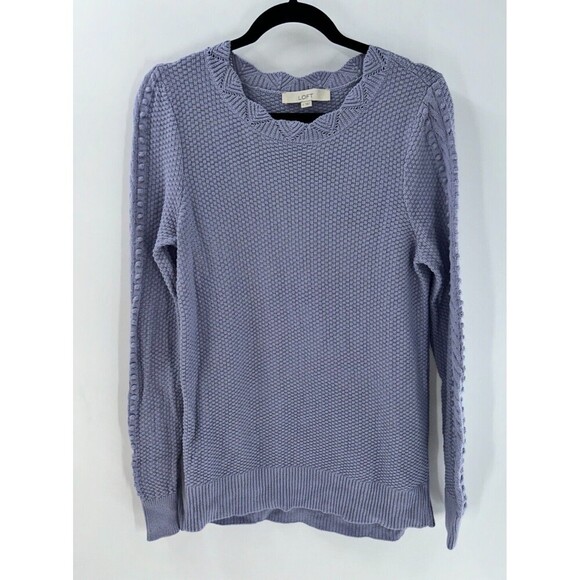 LOFT Sweaters - Women's Loft  Scalloped Bobble Sleeve Oversized Pullover Sweater Size S